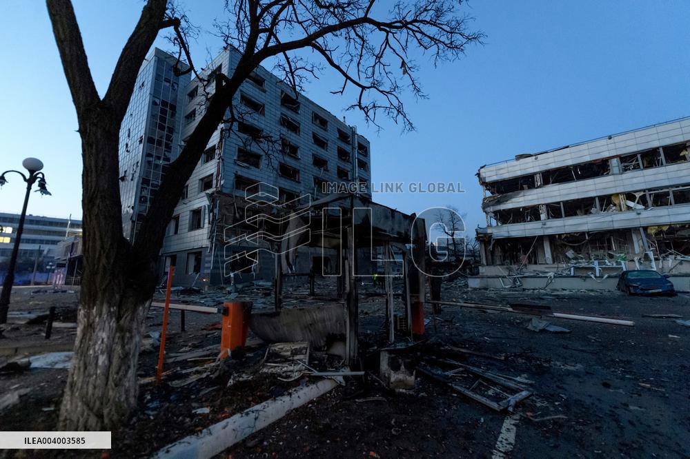 Kyiv under Russian ballistic missile attack