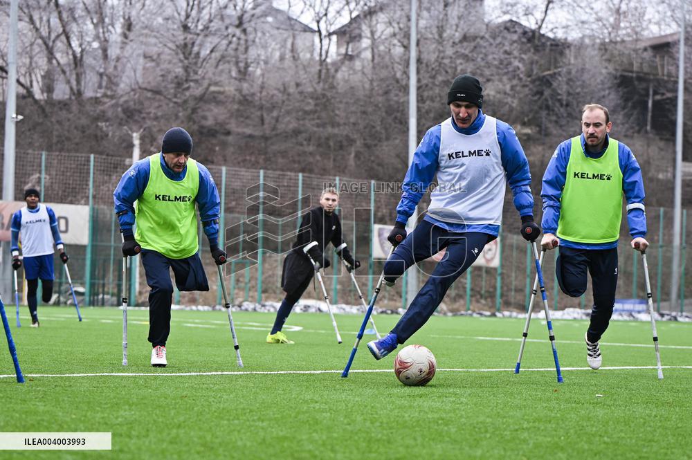 Training session of FC Pokrova Lviv AMP