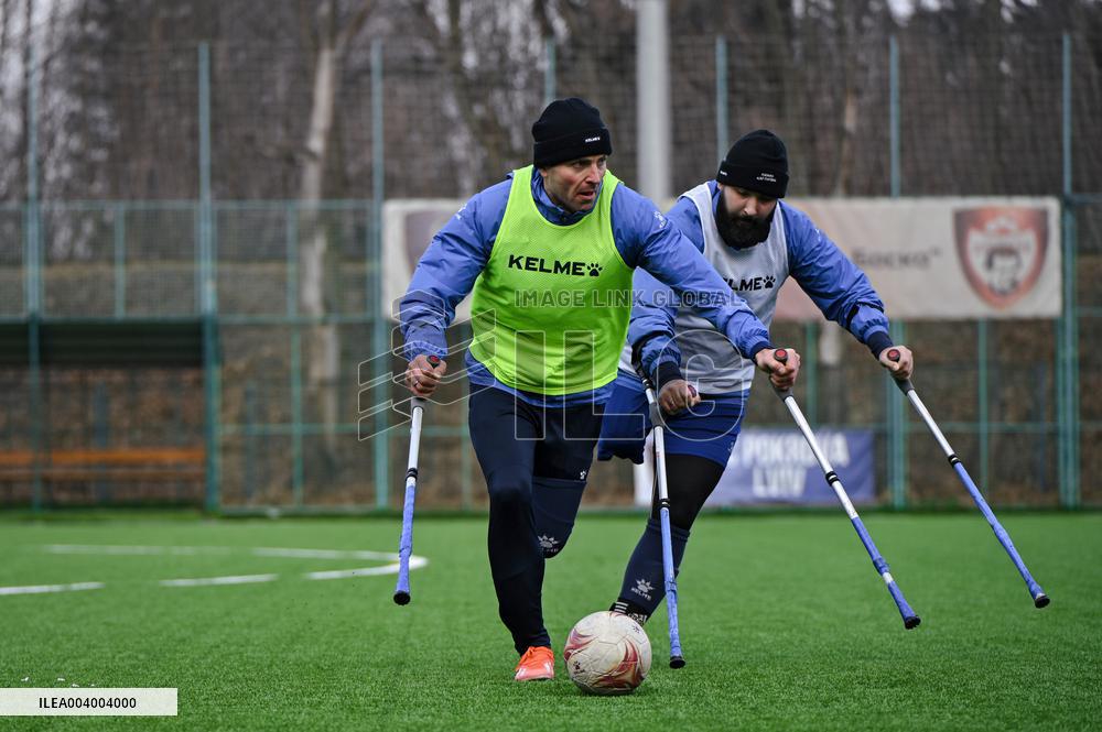 Training session of FC Pokrova Lviv AMP