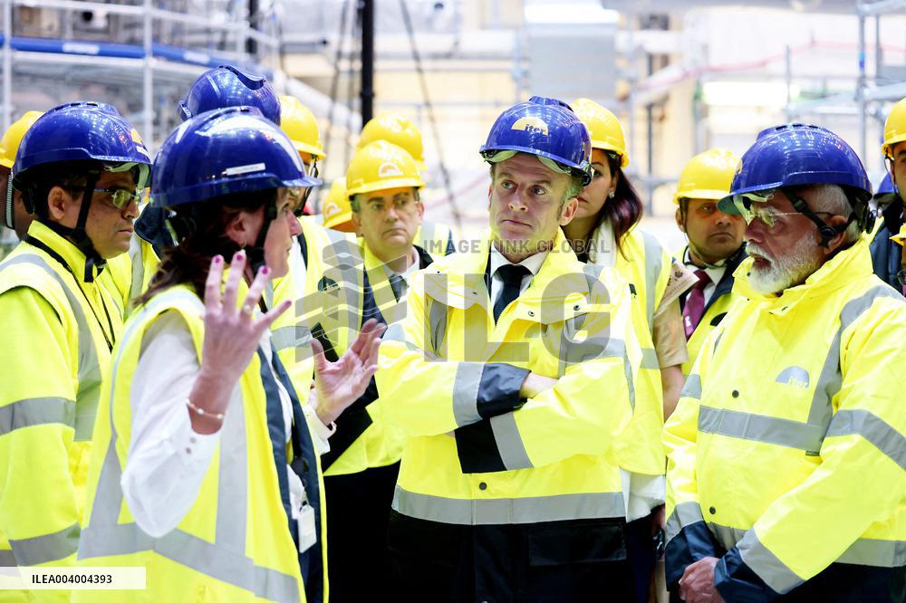 President Macron And Indian PM Modi Visit The ITER - Marseille