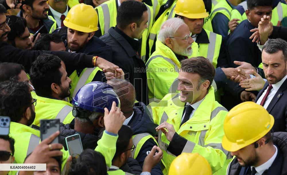 President Macron And Indian PM Modi Visit The ITER - Marseille