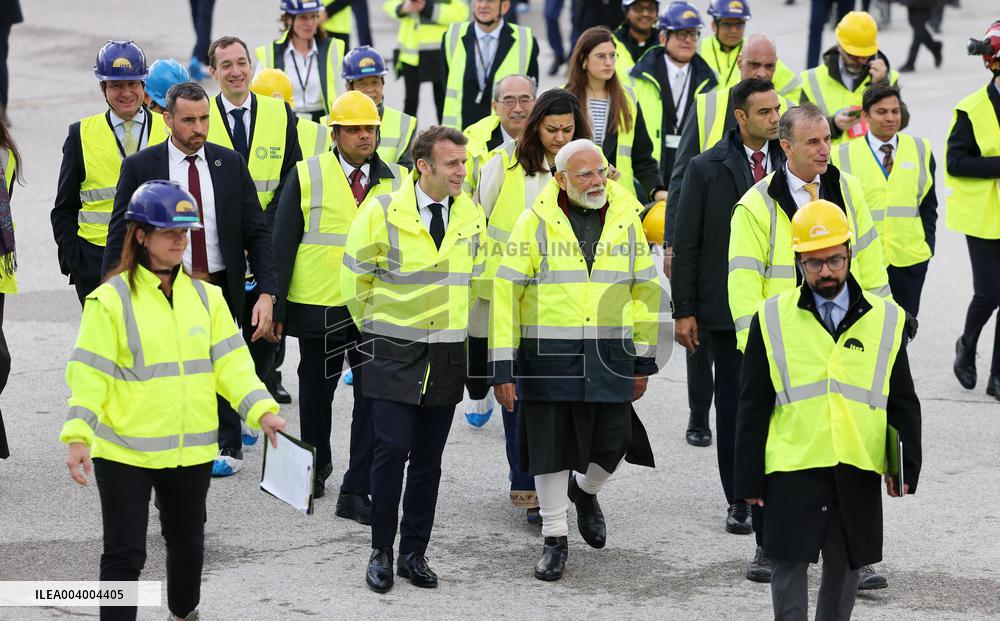 President Macron And Indian PM Modi Visit The ITER - Marseille