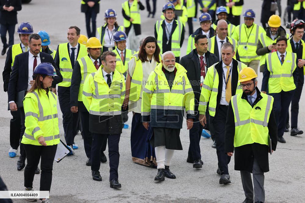 President Macron And Indian PM Modi Visit The ITER - Marseille