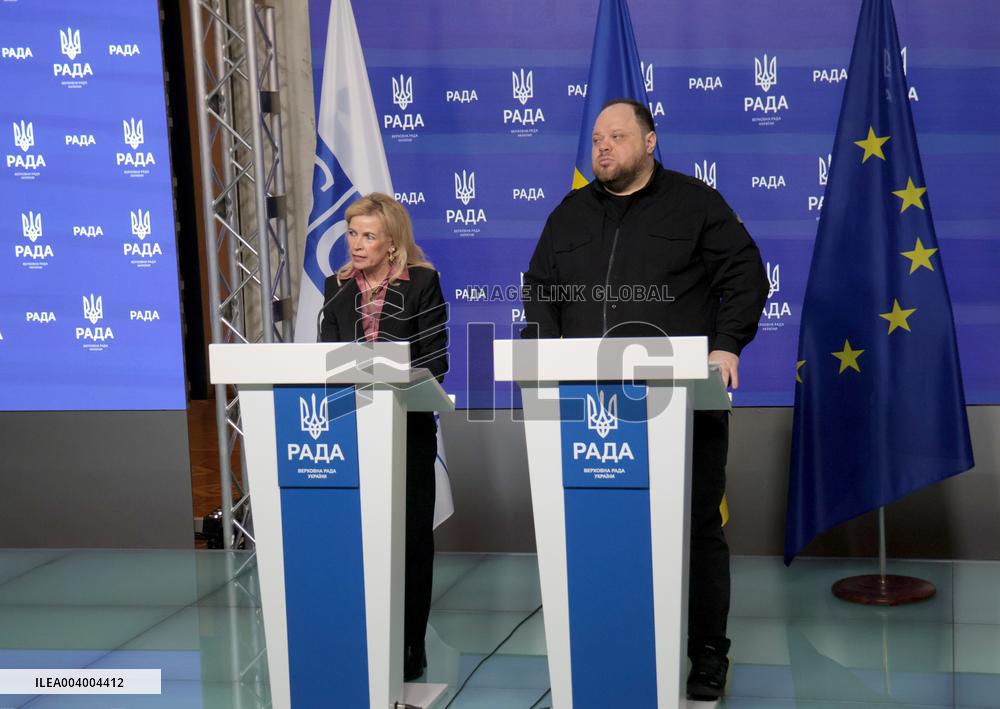 Briefing of Ukrainian Speaker and OSCE PA President in Kyiv