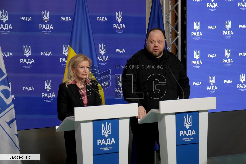 Briefing of Ukrainian Speaker and OSCE PA President in Kyiv