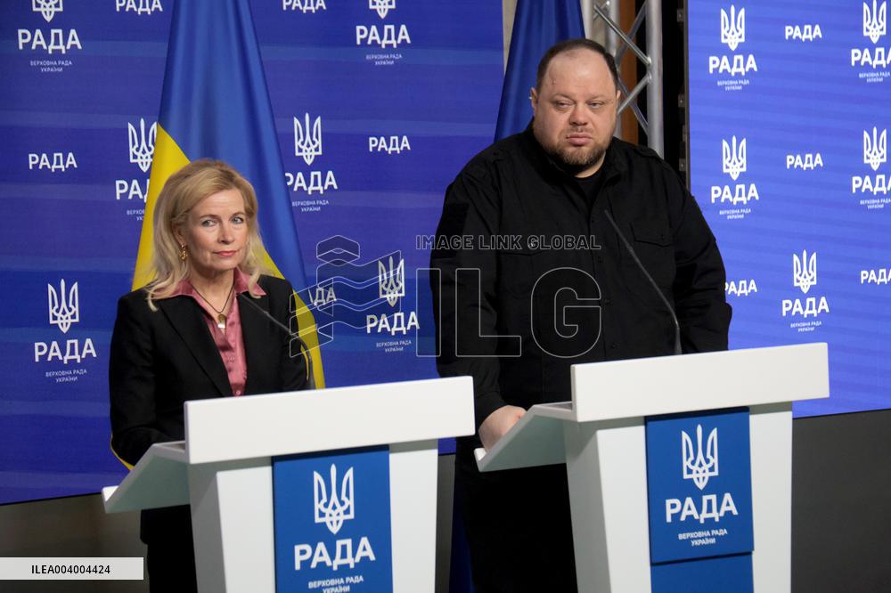 Briefing of Ukrainian Speaker and OSCE PA President in Kyiv