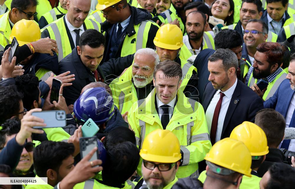 President Macron And Indian PM Modi Visit The ITER - Marseille