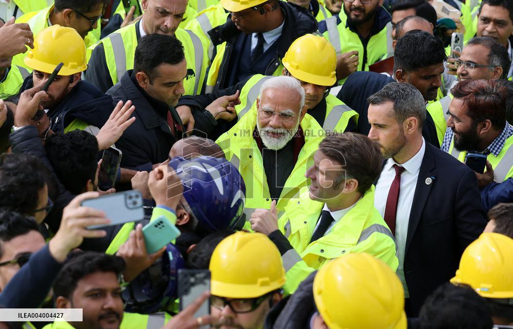 President Macron And Indian PM Modi Visit The ITER - Marseille