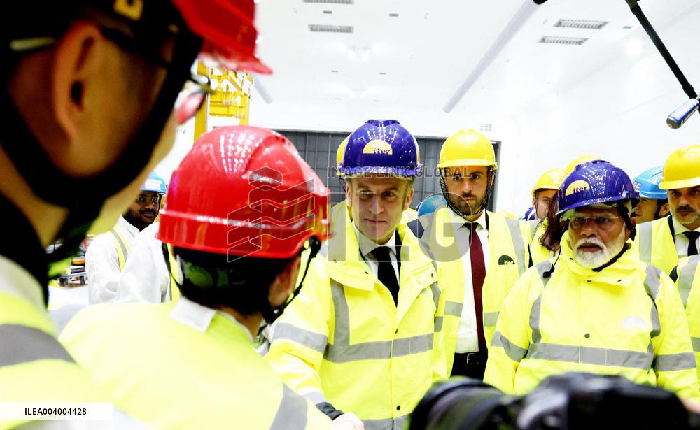 President Macron And Indian PM Modi Visit The ITER - Marseille