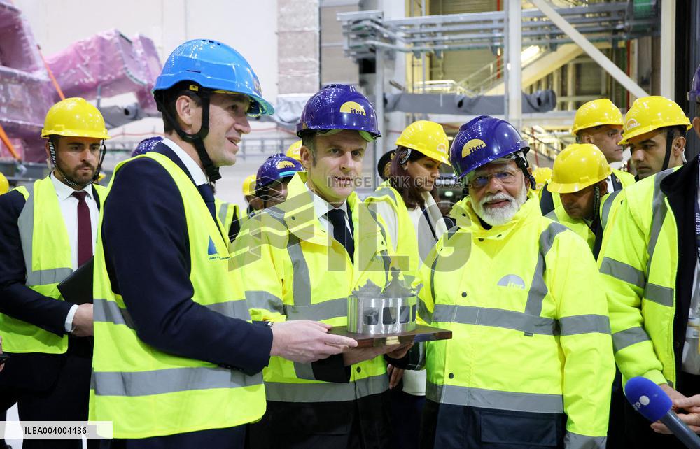 President Macron And Indian PM Modi Visit The ITER - Marseille