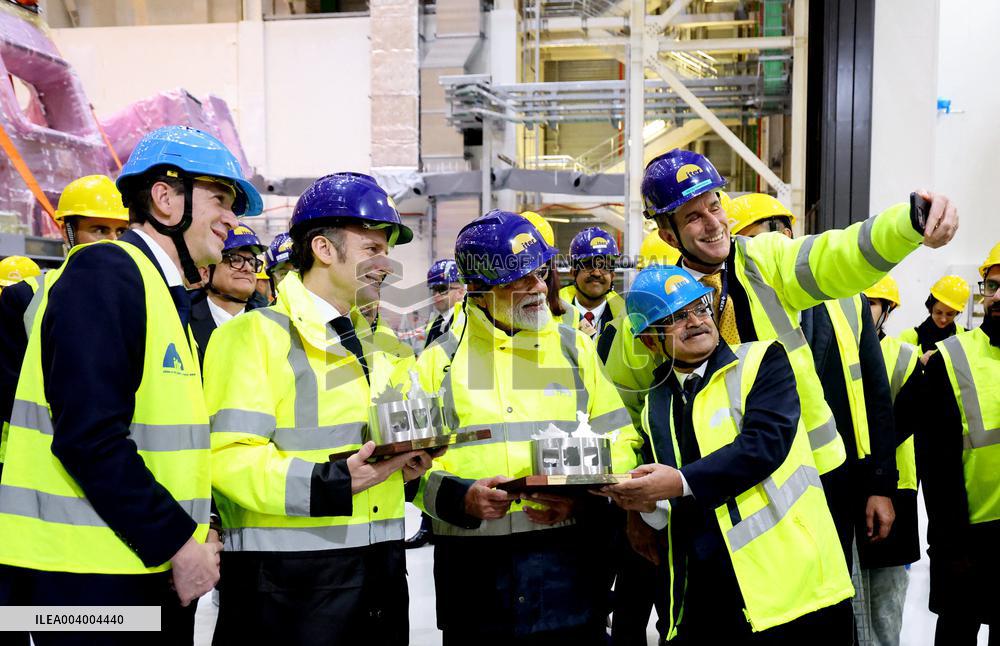 President Macron And Indian PM Modi Visit The ITER - Marseille