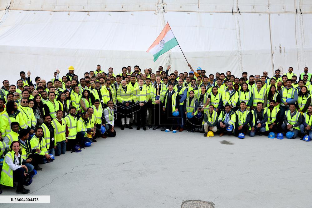 President Macron And Indian PM Modi Visit The ITER - Marseille