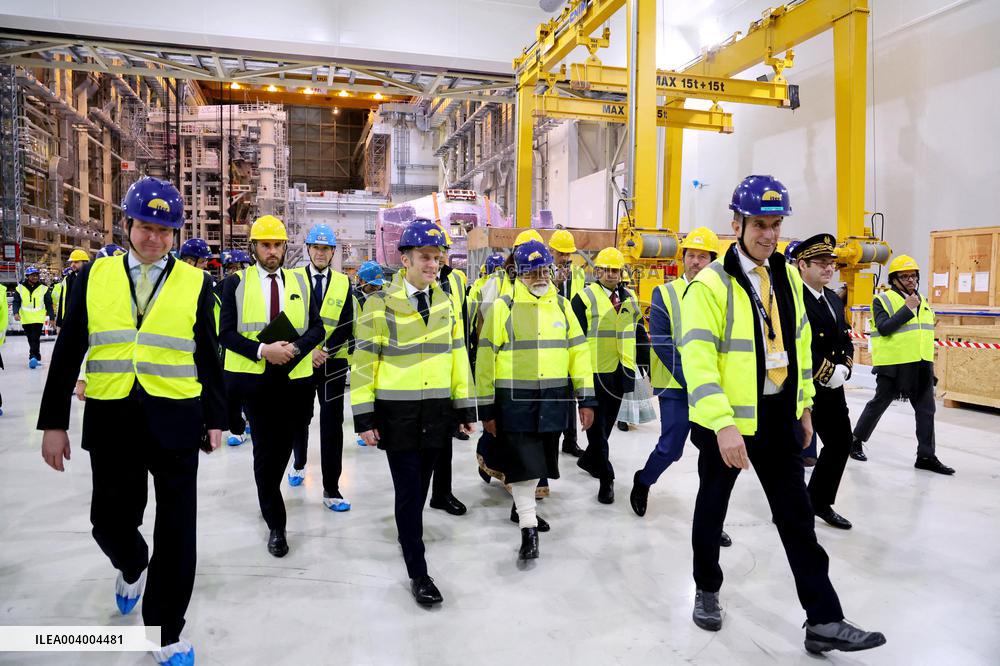 President Macron And Indian PM Modi Visit The ITER - Marseille