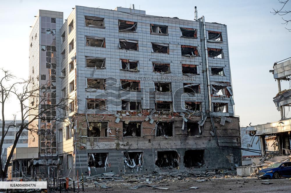 Kyiv under Russian ballistic missile attack