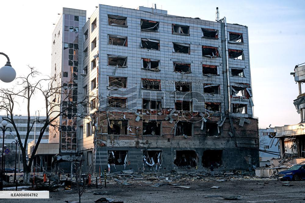 Kyiv under Russian ballistic missile attack