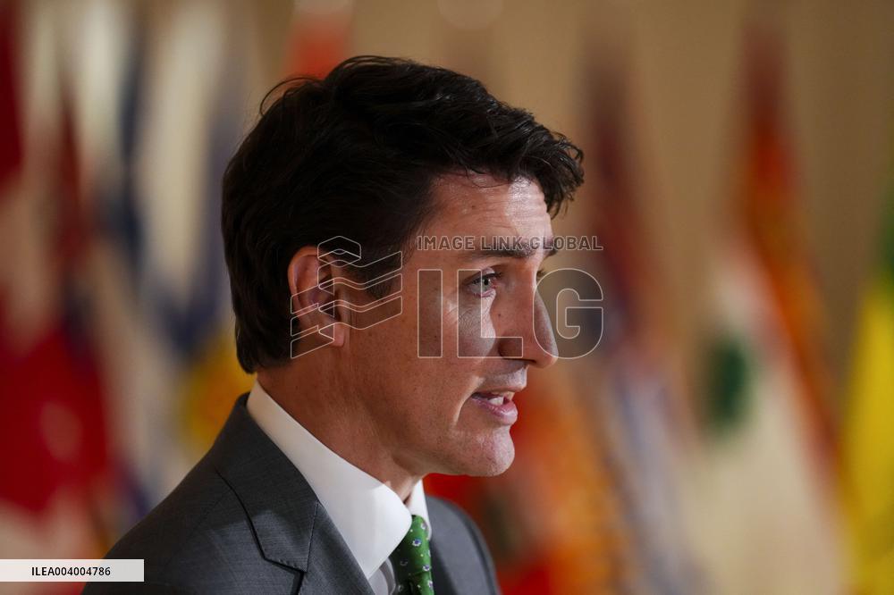 Trudeau Press Conference - Brussels