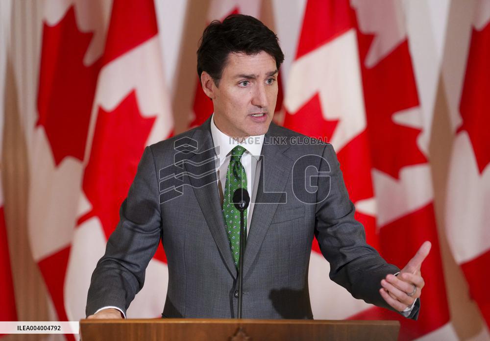 Trudeau Press Conference - Brussels