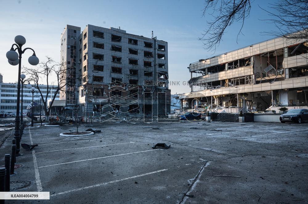 Kyiv under Russian ballistic missile attack