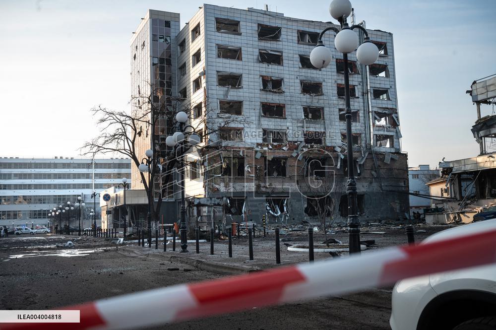 Kyiv under Russian ballistic missile attack