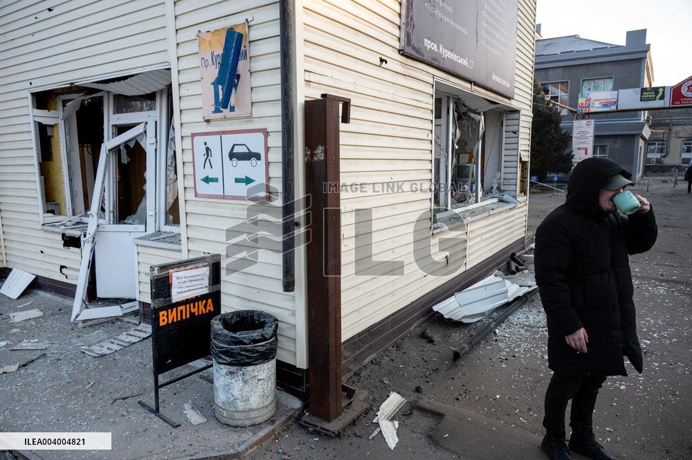 Kyiv under Russian ballistic missile attack