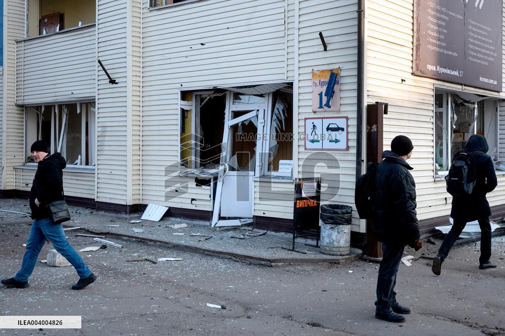 Kyiv under Russian ballistic missile attack