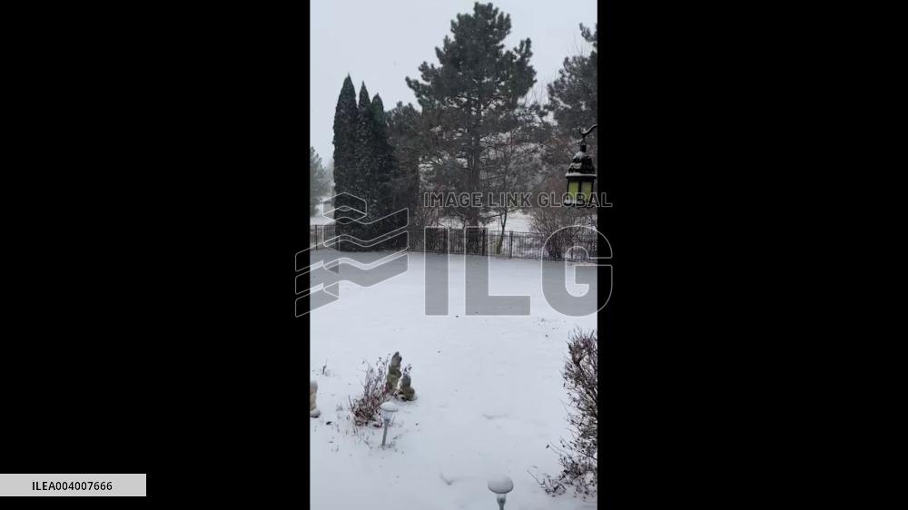 US: Winter Storm Brings Snow To Illinois