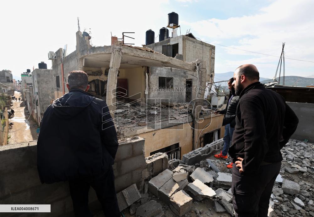 Al-Faraa Refugee Camp Destruction By Israeli Military Operation - West Bank