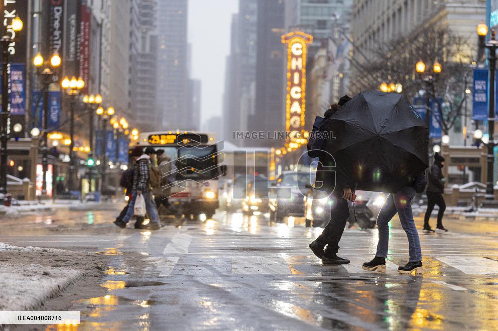 Winter Strom Street Scenes - Chicago