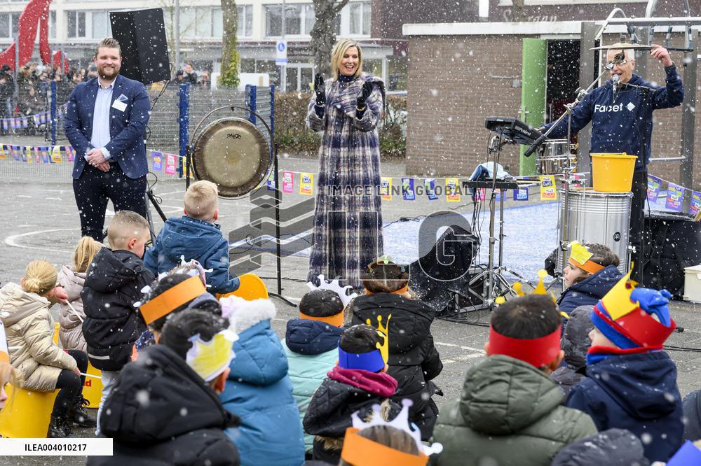 Queen Maxima Visits Primary Schools - Emmen
