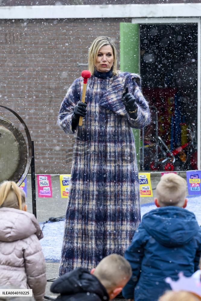 Queen Maxima Visits Primary Schools - Emmen