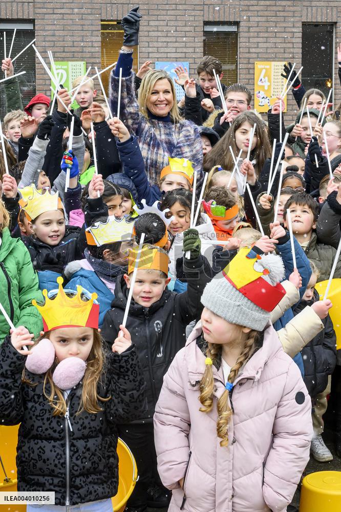 Queen Maxima Visits Primary Schools - Emmen