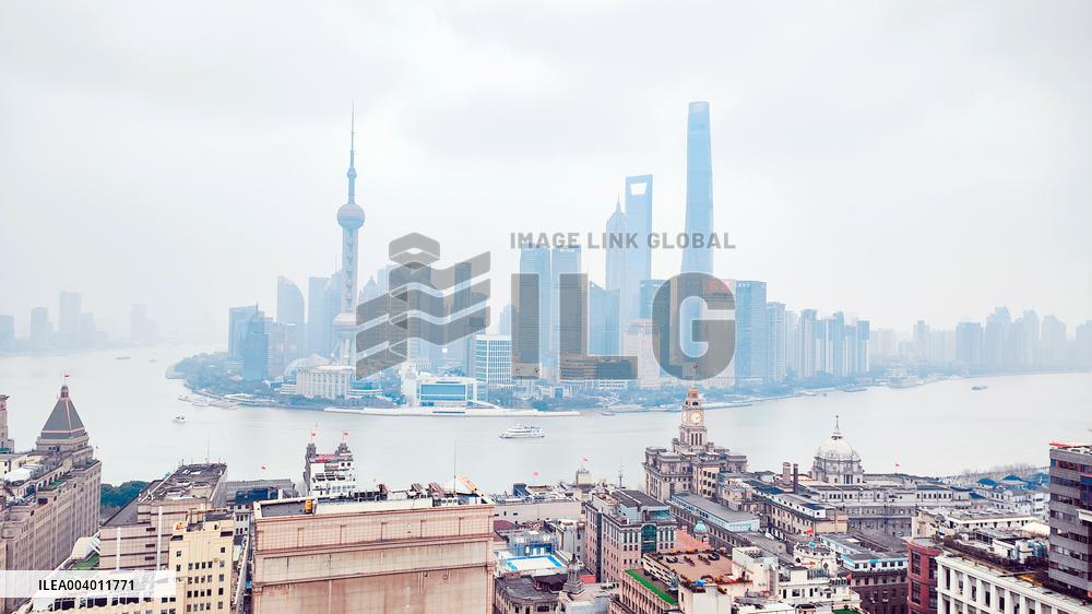 Huangpu River Scenery in Shanghai