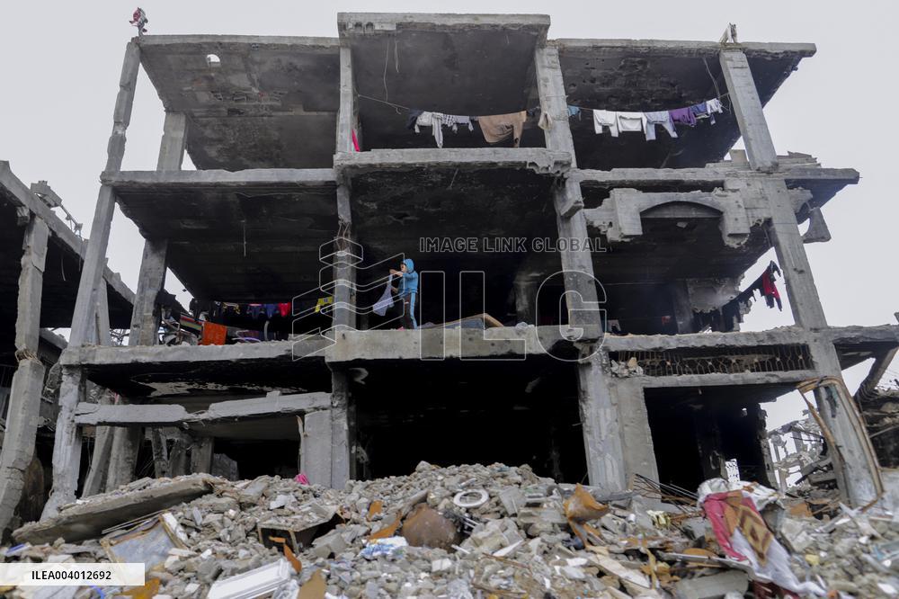 Destruction in Jabaliya Refugee Camp - Gaza
