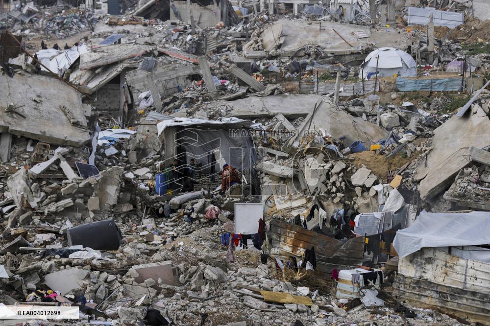 Destruction in Jabaliya Refugee Camp - Gaza