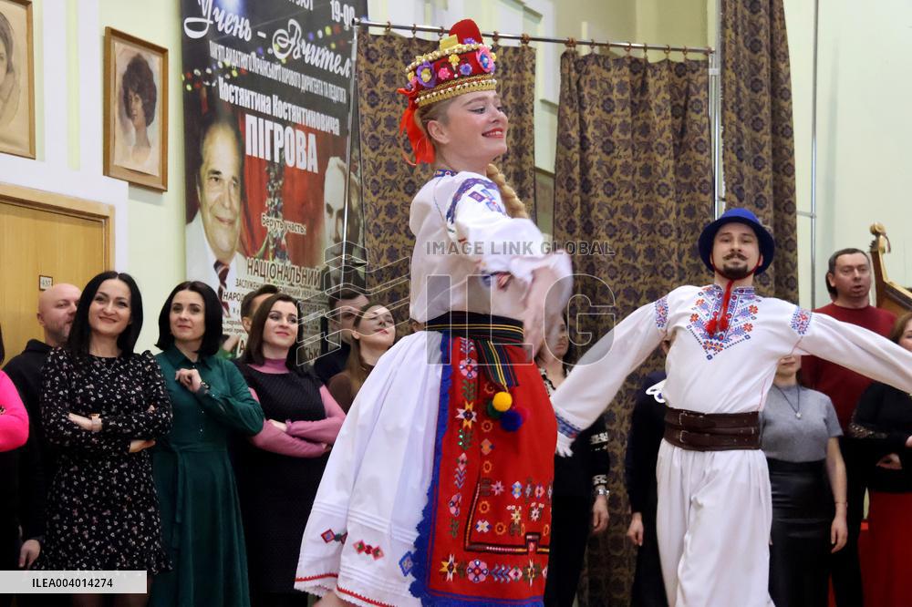 Rehearsal of Veryovka Ukrainian National Folk Choir in Kyiv
