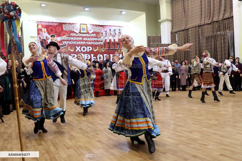 Rehearsal of Veryovka Ukrainian National Folk Choir in Kyiv