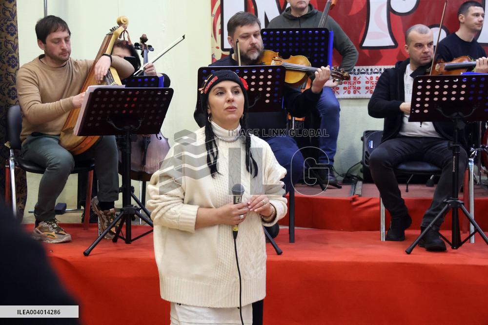 Rehearsal of Veryovka Ukrainian National Folk Choir in Kyiv