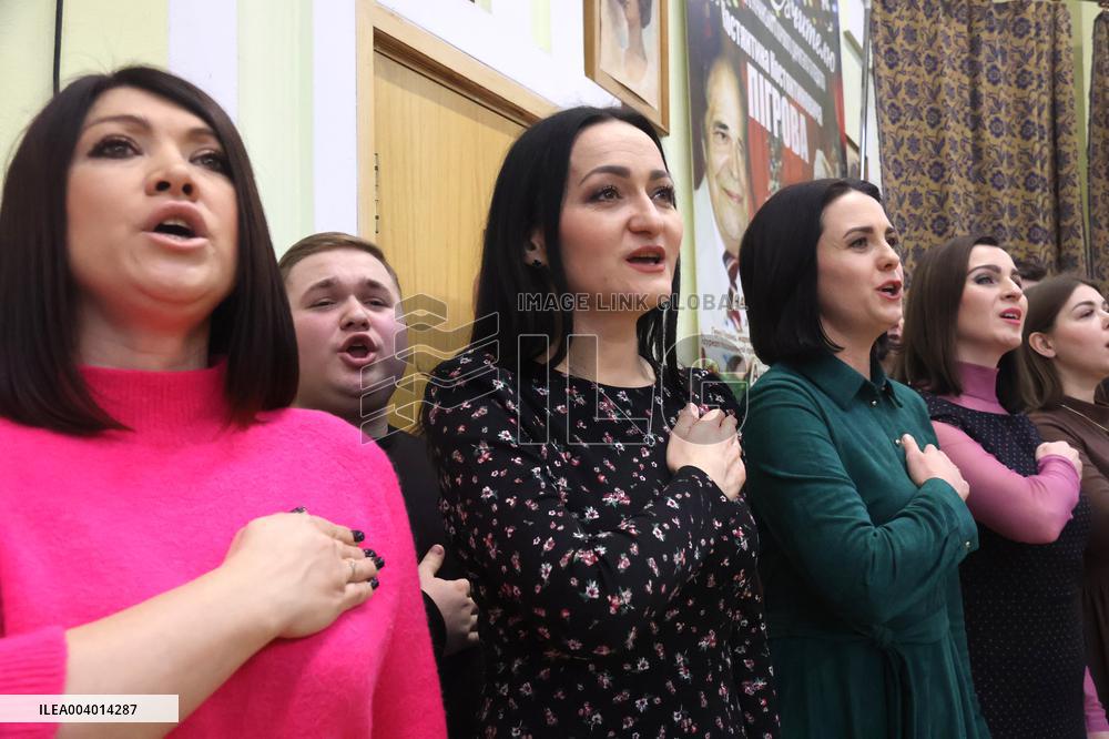 Rehearsal of Veryovka Ukrainian National Folk Choir in Kyiv