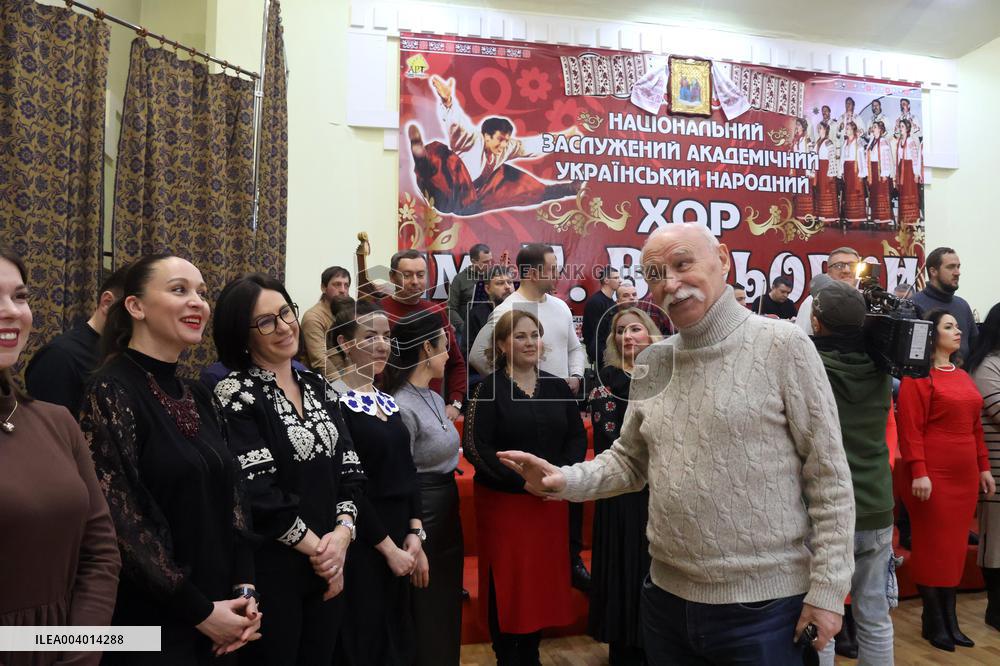 Rehearsal of Veryovka Ukrainian National Folk Choir in Kyiv
