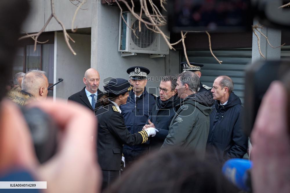 Bruno Retailleau on visit in Grenoble