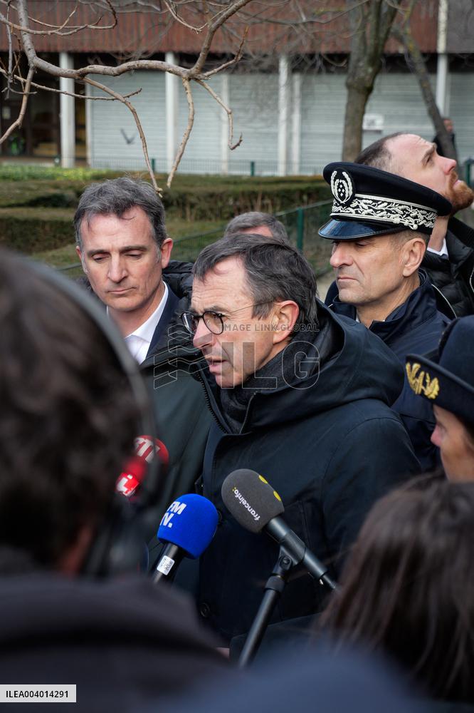 Bruno Retailleau on visit in Grenoble