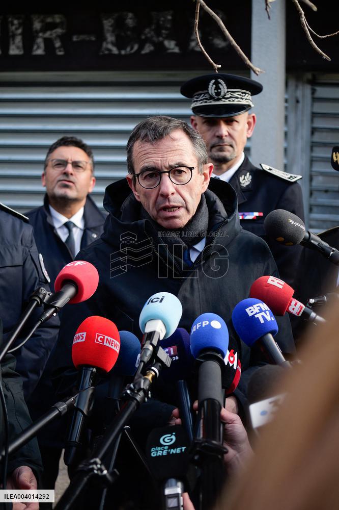 Bruno Retailleau on visit in Grenoble