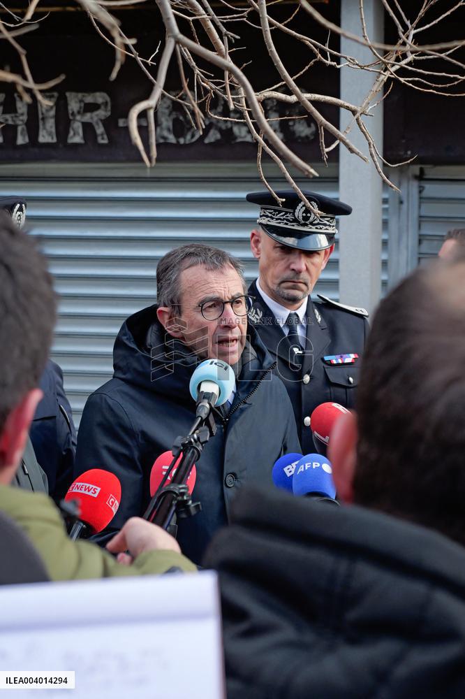 Bruno Retailleau on visit in Grenoble