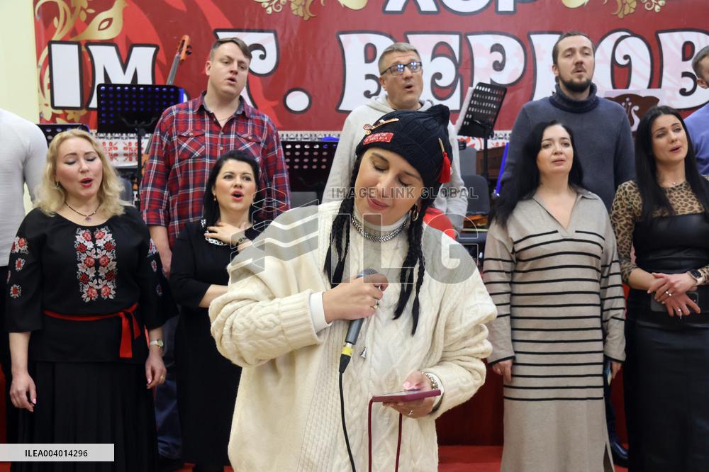 Rehearsal of Veryovka Ukrainian National Folk Choir in Kyiv