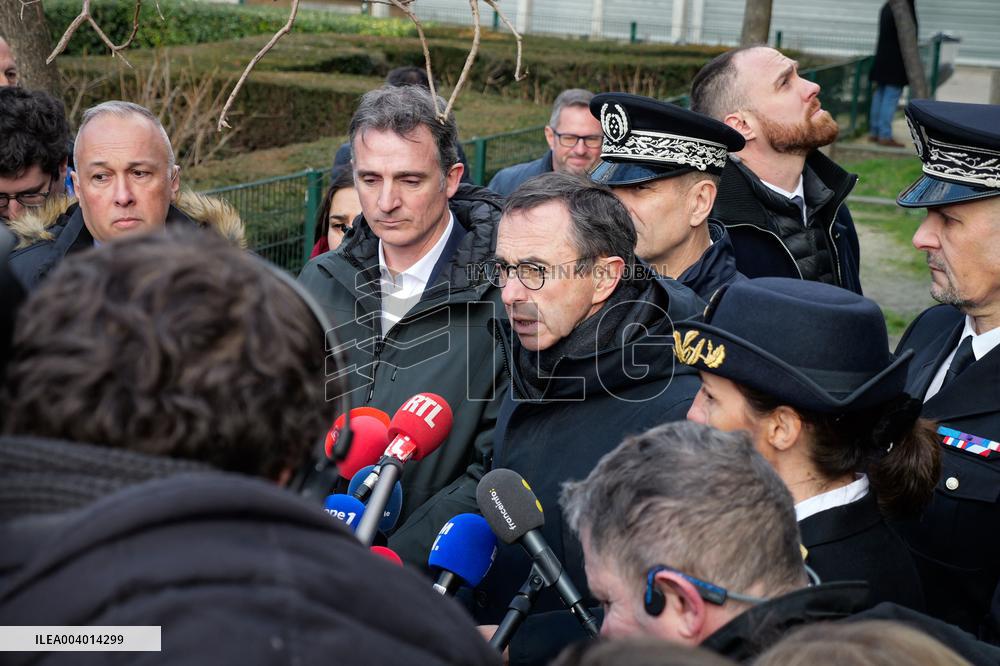 Bruno Retailleau on visit in Grenoble