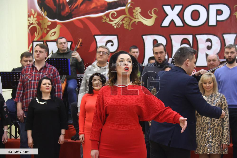 Rehearsal of Veryovka Ukrainian National Folk Choir in Kyiv