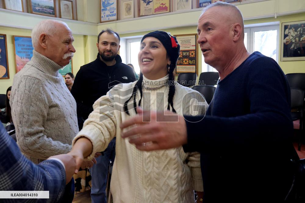 Rehearsal of Veryovka Ukrainian National Folk Choir in Kyiv