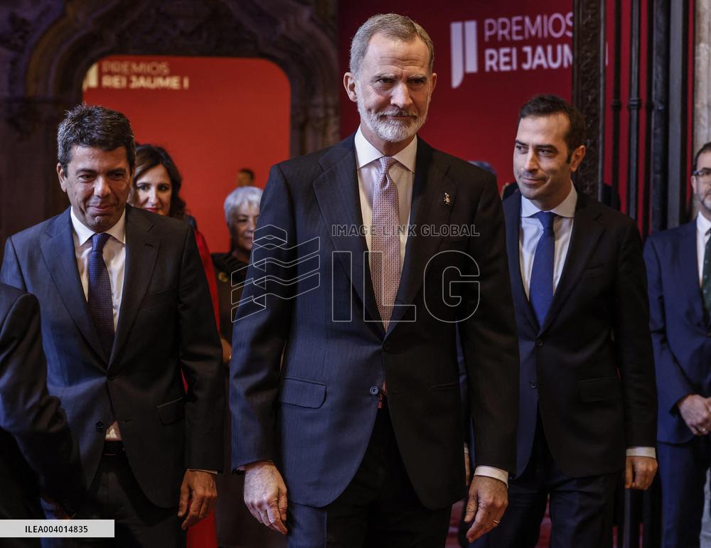 King Participates In The Presentation Of The 36Th Edition Of The Rei Jaume I Awards - Valencia