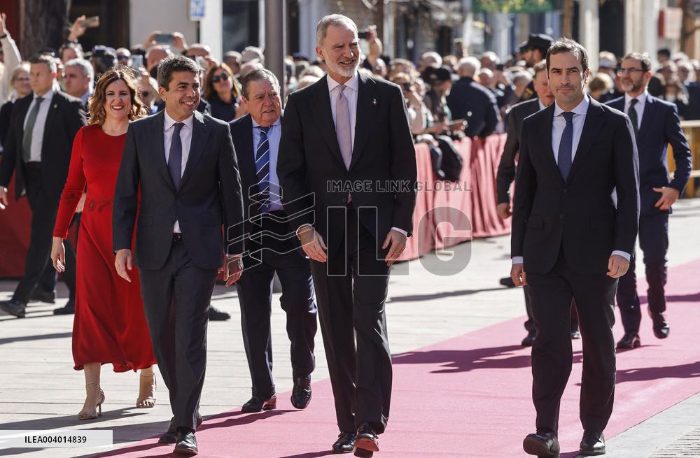 King Participates In The Presentation Of The 36Th Edition Of The Rei Jaume I Awards - Valencia