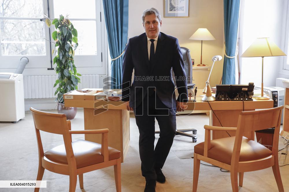 Portrait of Mathieu Darnaud President of the Les Republicains Group - Paris